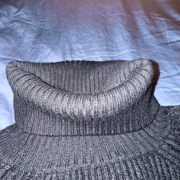 Wilfred Aritzia Mirano Wool Turtleneck Sweater S Black Ribbed Knit Minimalist - Picture 4 of 6